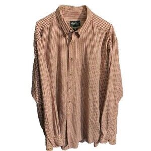 Eddie Bauer Men’s Red Plaid Long Sleeve Shirt Big & Tall XL